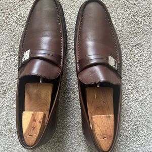Salvatore Ferragamo Dark Brown Leather Loafers